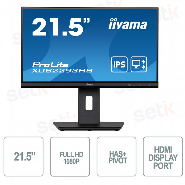 IIYAMA - Monitor 21.5 Pulgadas - FullHD 1080p - HAS + Pivot