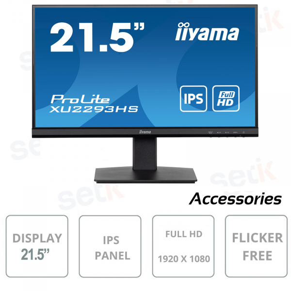 Monitor Prolite 21.5 Pollici IPS Full HD Flicker Free Blue Light 3ms - IIYAMA