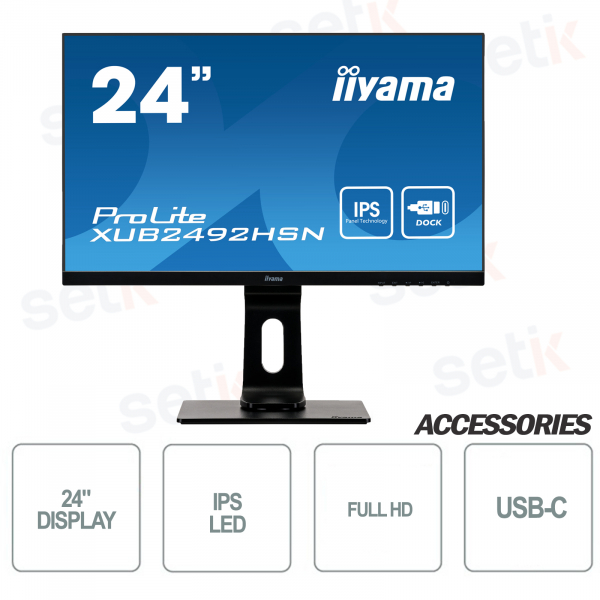 ProLite Monitor 24 Inch IPS FULL HD 4ms - USB-C – IIYAMA