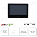 Moniteur intérieur 7 pouces LCD TFT - 1024x600 - IP POE - Haut-parleur - Alarme