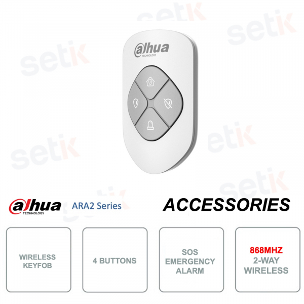 Wireless keypad - 4 buttons - 868Mhz - SOS alarm