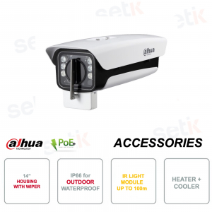PFH610N-IR-W - Housse de protection pour caméras CCTV - Essuie-glace - IR  100m 