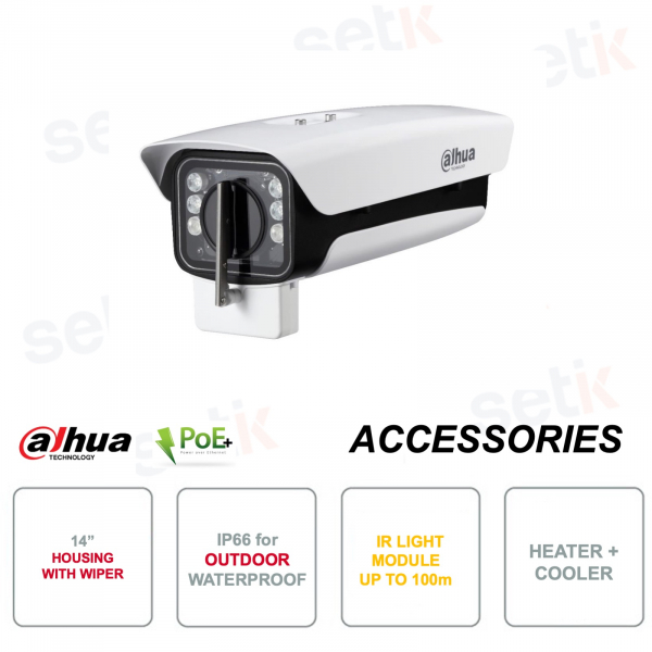 Caisson de protection pour caméras CCTV - Essuie-glace - IR 100m - Chauffage - Refroidisseur