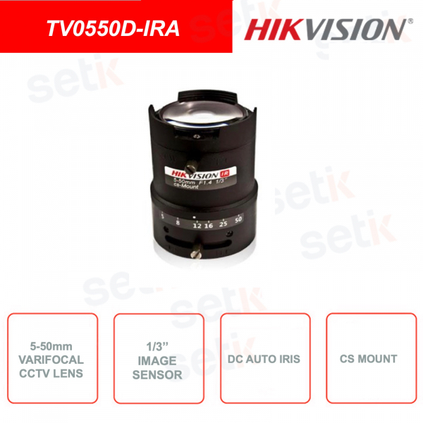 Varifokalobjektiv für CCTV-Kameras - 5-50 mm - CS-Mount