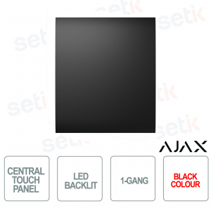 Bouton central pour LightSwitch 1-gang / 2-way Ajax Noir