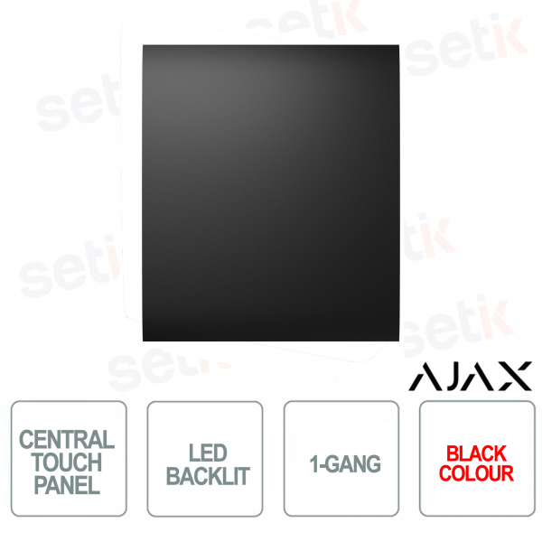Bouton central pour LightSwitch 1-gang / 2-way Ajax Noir