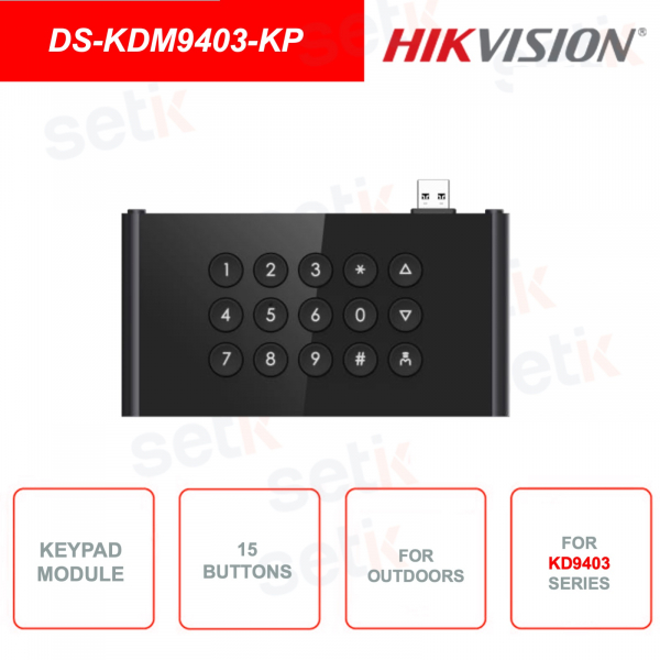 Keypad retroilluminato - Per serie KD9403 - 15 tasti