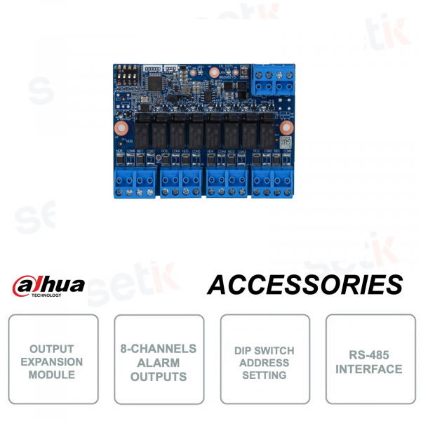 Expansion card - Alarm 8 output channels - RS-485