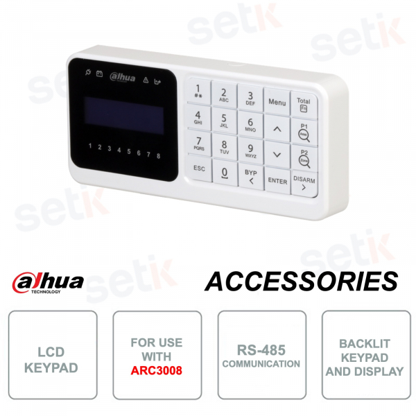 Keypad with LCD screen - For ARC3008 - Communication via RS-485