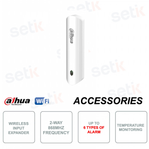 Modulo espansione input wireless - 6 tipi di allarme - 868Mhz