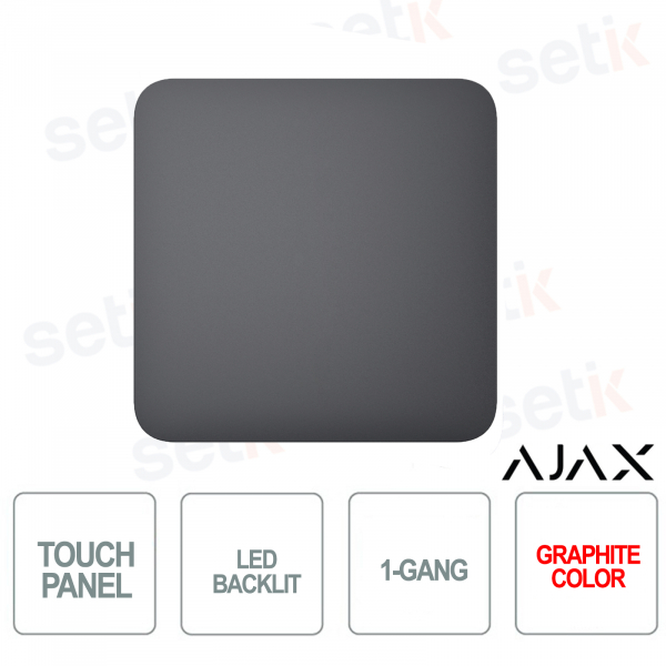 Botón único para LightSwitch 1 elemento/2 vías Ajax Color Grafito