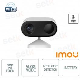 Imou Cell Go 3MP 2.8mm Wi-Fi Bullet Cámara Sensor PIR Detección de personas Micrófono de audio