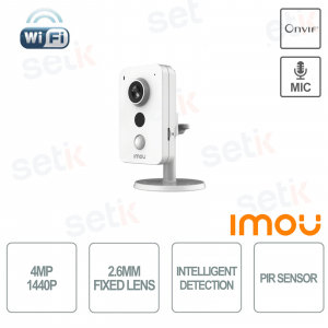 Imou Cube Camera Onvif Wi-Fi 4MP 2.8mm 1440P Sensor PIR Detección de personas Audio Micrófono Alarma