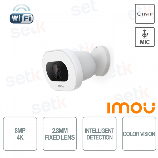 Imou Knight 4K Wi-Fi 6 Smart Camera Onvif 8MP 2.8mm IR30 Rilevamento persone Audio Microfono IP66 Visione notturna a colori