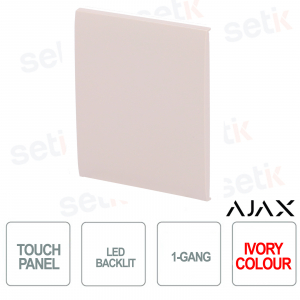 Bouton central pour LightSwitch 1-gang / 2-way Ajax Ivoire