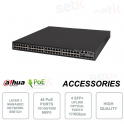 Switch réseau - 52 ports - 48 ports RJ-45 LAN 10/100/1000Mbps et 4 ports SFP+ 1/10Gbps