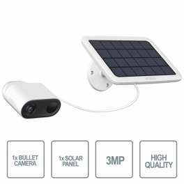 Imou Kit - Cell Go Kit - 1x Wi-Fi Bullet Camera 3MP 2.8mm PIR Sensor People Detection + 1x Solar Panel