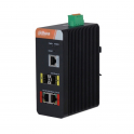 Industrial network switch - 2 RJ45 PoE 10/100/1000Mbps ports - 2 SFP Gigabit ports - Watchdog