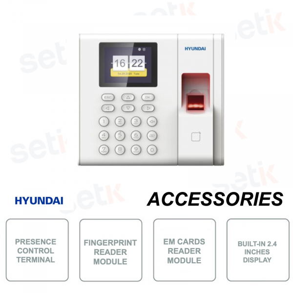 Attendance control terminal - Fingerprint reader and EM card reader