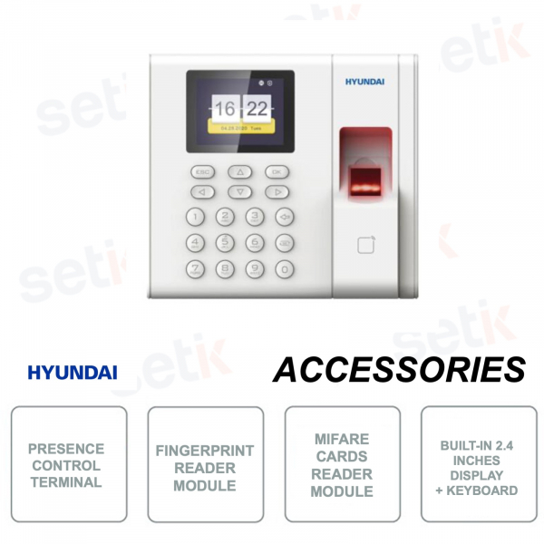 Attendance control terminal - Fingerprint reader and Mifare cards
