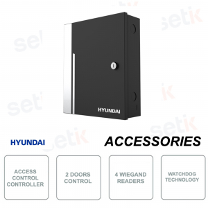 Controlador de control de acceso - 4 lectores Wiegand - Control 2 puertas