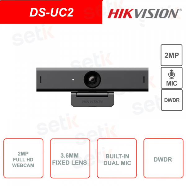 WebCam 1080p Full HD – 3,6-mm-Objektiv – DWDR – Doppelmikrofon