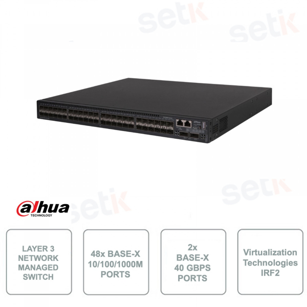 Commutateur réseau - Managed Layer 3 - 48 ports SFP - 2 ports SFP Plus 40Gbps - Version V2