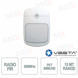 IR-35-F1 - Détecteur Vesta Domotica Pir via alarme radio fréquence VESTA  868MHz 