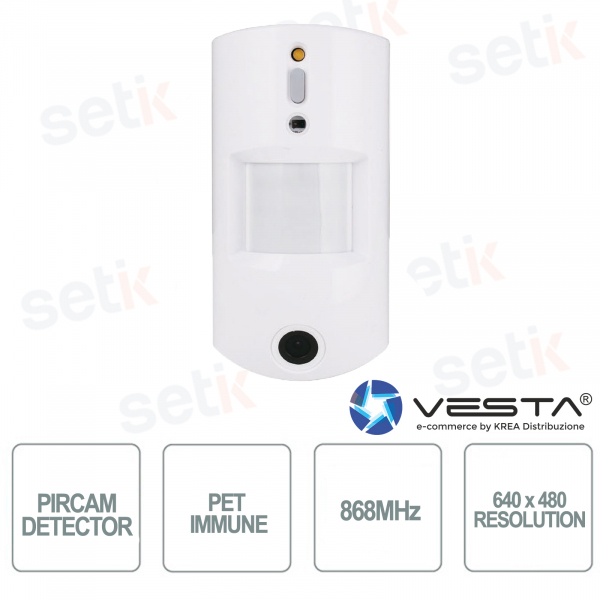 Vesta PirCam Detector interior 868MHz Inmune a mascotas