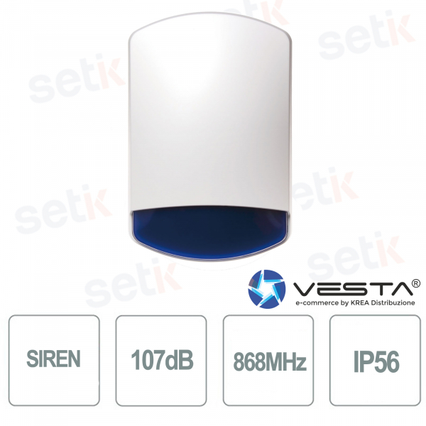 Vesta-Sirene für den Außenbereich über 868-MHz-Funk