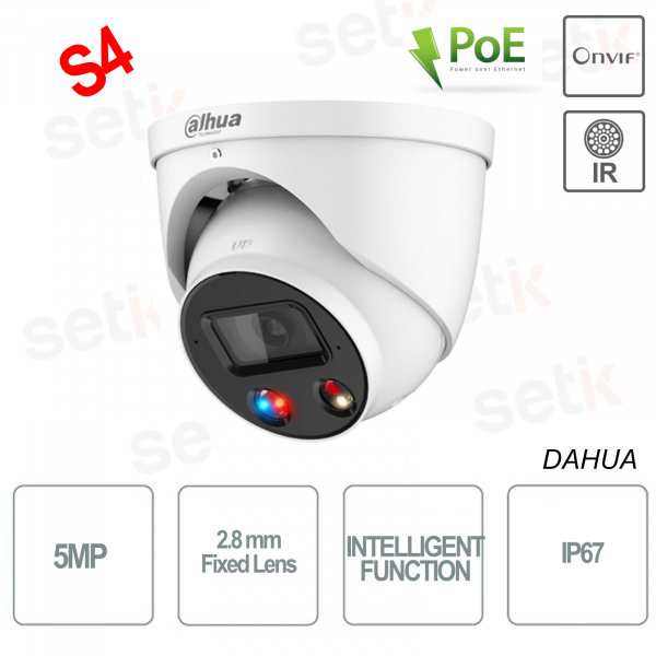 Telecamera S4 dome wizsense video analisi ip da esterno onvif poe 5mp starlight 2.8mm Dahua