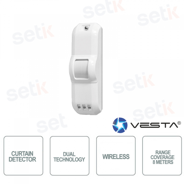 Detector de cortina Vesta Tecnología de alarma dual