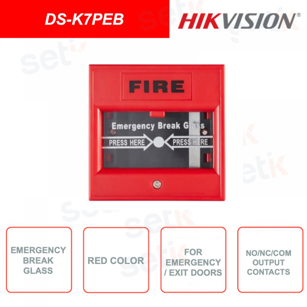 Fire alarm button with glass break