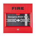 Botón de alarma de incendio con rotura de cristal