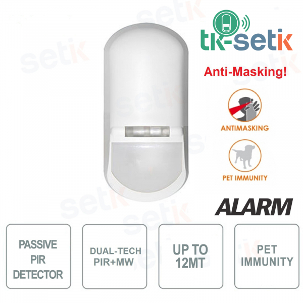 Sensor de movimiento con alarma antienmascaramiento PIR+MW - BMD-504 – BLC203 - Setik