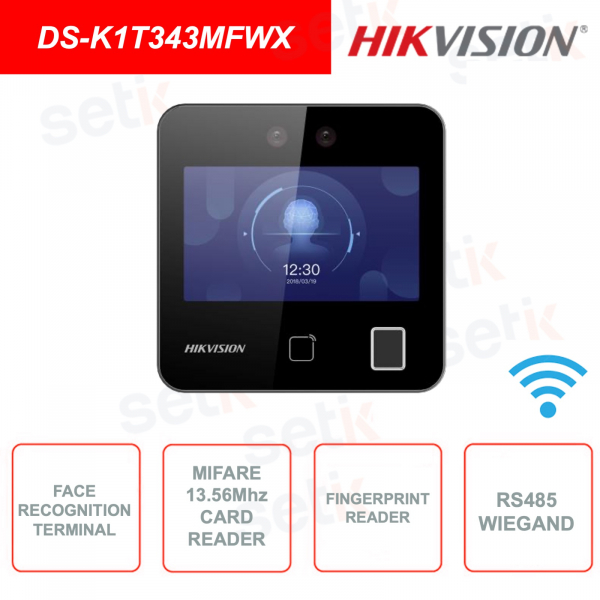 Face recognition module - Mifare 13.56Mhz card reader - Fingerprint reader