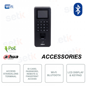 Access control terminal - PoE - Bluetooth - ID Card, Password, Fingerprint, remote control