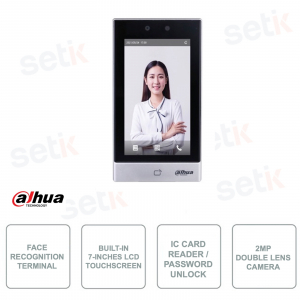 Access control terminal - Face detection - Swipe IC Card - Password - Integrated display