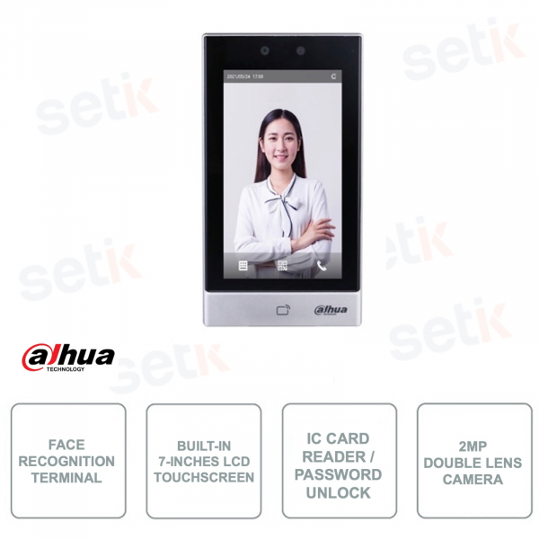 Access control terminal - Face detection - Swipe IC Card - Password - Integrated display
