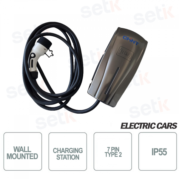 WCP-2SM/S1 Single-phase Smart charging station + PM Solar max 7kW Type 2 with 6m cable IP55