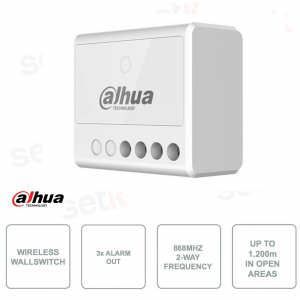 Wireless Wall Switch - 868Mhz Bidirectional - Range up to 1,200m