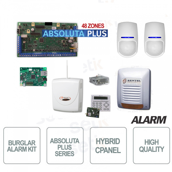 Promo KITABS48-IP Bentel Alarm Kit + Free PIR Sensors Hikvision DS-PD2-P10PE