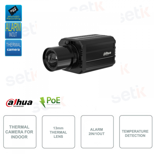 Cámara Térmica IP POE - 400x300 - lente 13mm - Detección de análisis de temperatura