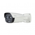 Caméra bullet thermique hybride IP POE ONVIF pour extérieur - objectif thermique 3,5 mm - visible 4 mm - AI - S2