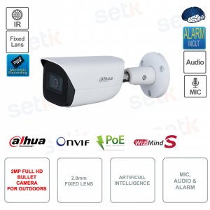 POE ONVIF 2MP IP-Bullet-Kamera – 2,8-mm-Objektiv – Künstliche Intelligenz – S3-Version