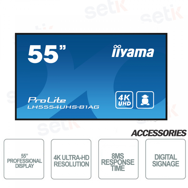 Iiyama - Monitor 55 pollici - 4K UHD - Con altoparlanti