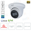 IP POE ONVIF Eyeball 8MP 4K Ultra HD - 2.8mm - Artificial intelligence - Outdoor - S3 Version