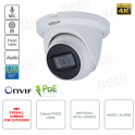 IP POE ONVIF Eyeball 8MP 4K Ultra HD - 2.8mm - Intelligenza artificiale - Da esterno - Versione S3