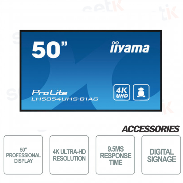 Iiyama - 50 inch monitor - 4K UHD - With speakers