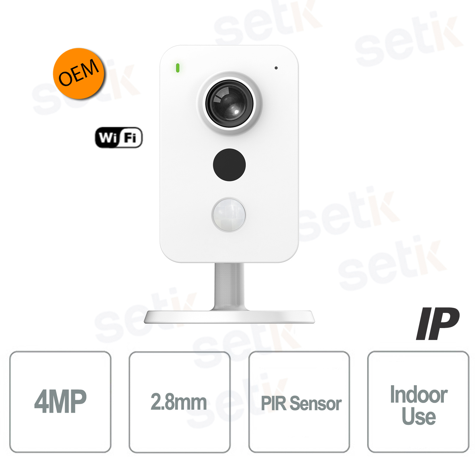 IPC-K42 - Telecamera IP Dahua ONVIF 4MP 2.8mm interno portatile sensore PIR  WIFI 
